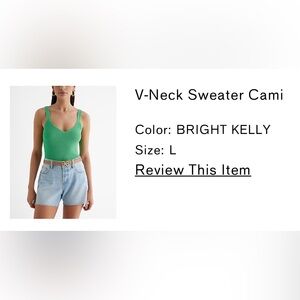 Express V-Neck Sweater Cami